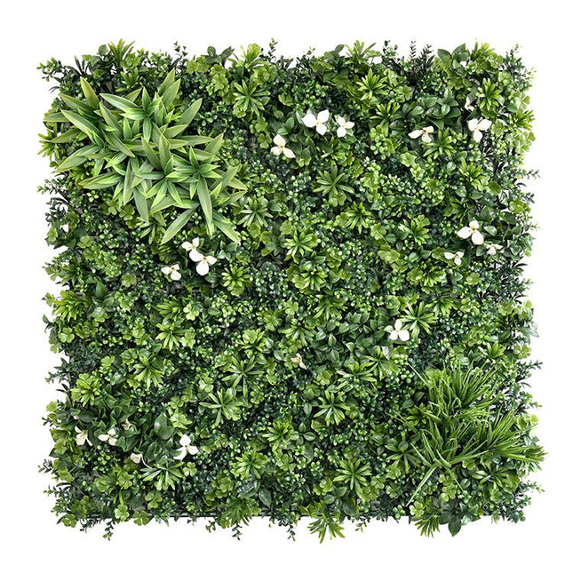 YES4HOMES 5 SQM Artificial Plant Wall Grass Panels Vertical Garden Tile Fence 1X1M Green - Petal & Stem