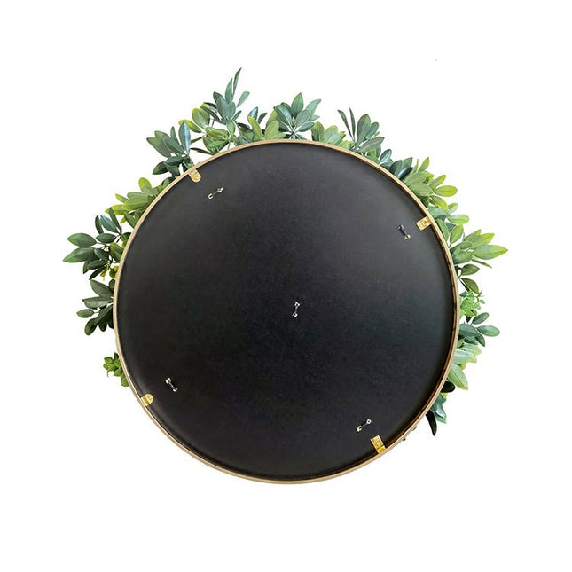 YES4HOMES Artificial Green Wall Plant Garden Panel Daffodil Smile Disc Art 50cm Grassy UV Resistant Frame - Petal & Stem